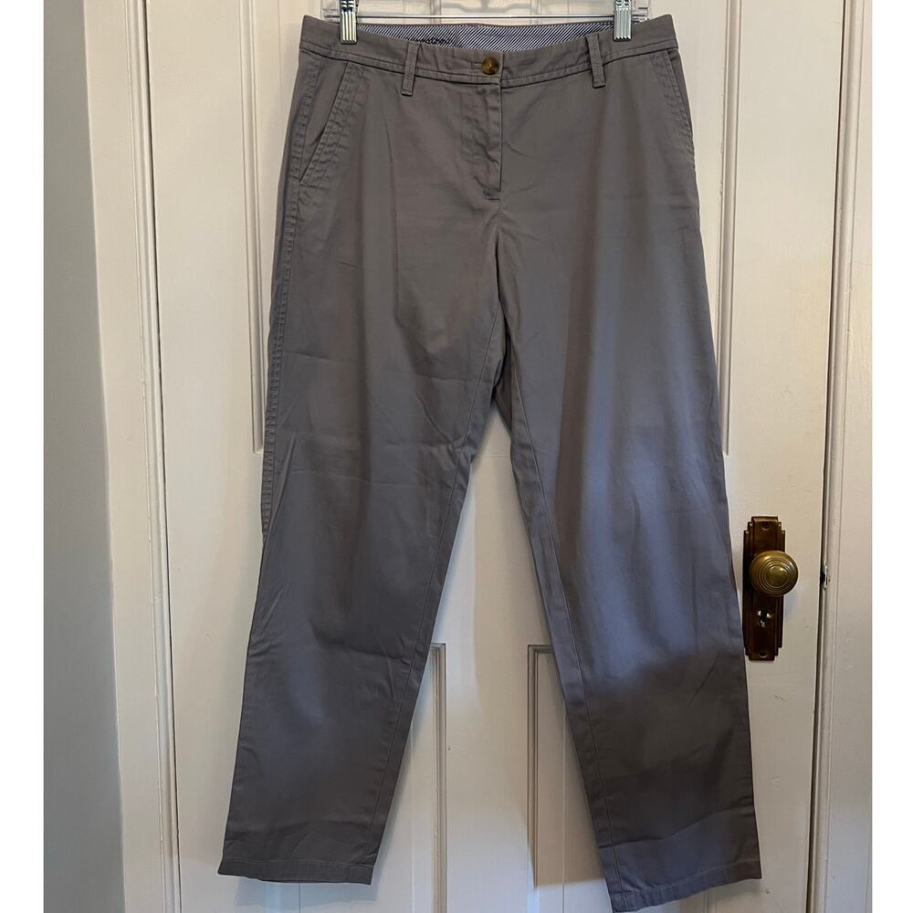 Talbots Relaxed Chino Pants Gray Low Rise Work Career Corporate Academia Women 4